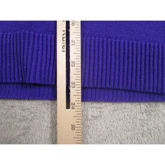 Lauren Ralph Lauren Sweater Womens Medium‎ Purple Wool Blend Preppy Boat Neck - Picture 6 of 7